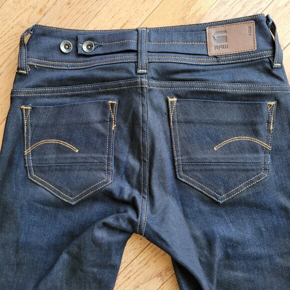 G-Star Raw Midge Saddle Mid Straight Jeans Dark Blue 27 - Picture 9 of 16